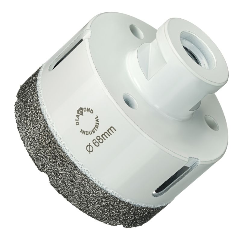 Алмазная коронка Diamond Industrial 68 мм Universal по керамограниту, керамике и камню, вакуумная пайка, M14 - изображение 2