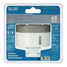 Алмазная коронка Diamond Industrial 68 мм Universal по керамограниту, керамике и камню, вакуумная пайка, M14 - изображение 8