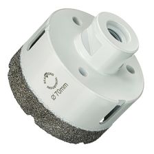 Алмазная коронка Diamond Industrial 70 мм Universal по керамограниту, керамике и камню, вакуумная пайка, M14 - изображение 6