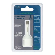 Алмазная коронка Diamond Industrial 8 мм Universal по керамограниту, керамике и камню, вакуумная пайка, M14 - изображение 7