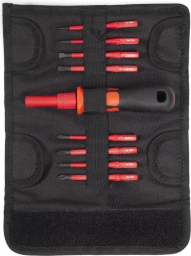 Диэлектрическая отвертка с набором бит КВТ 9 предметов 78280