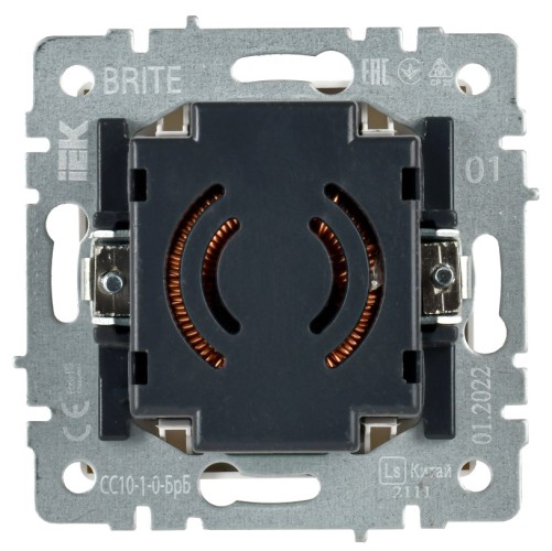 Диммер IEK BRITE поворотно-нажимной 600Вт СС10-1-0-БрБ белый BR-D20-0600-K01 - изображение 4