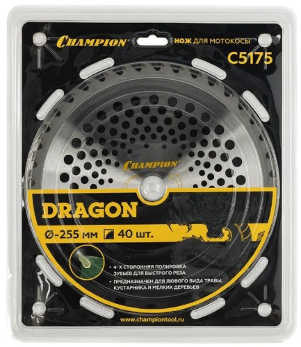 Диск  кустореза CHAMPION Dragon 40/255/25,4 (SRM-330ES/SRM-350ES,4605) (C5175) C5175 - изображение 4