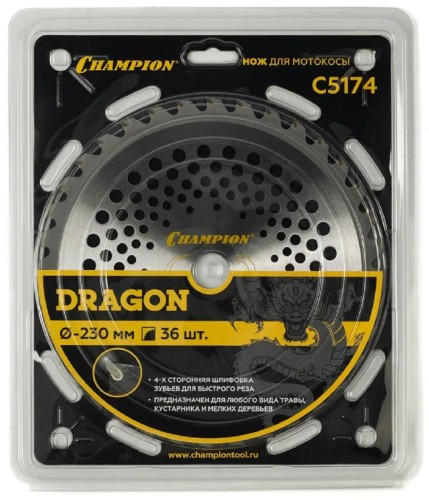 Диск  кустореза CHAMPION Dragon 36/230/25,4 (SRM-2305SI,SRM-2655SI) (C5174) C5174 - изображение 4