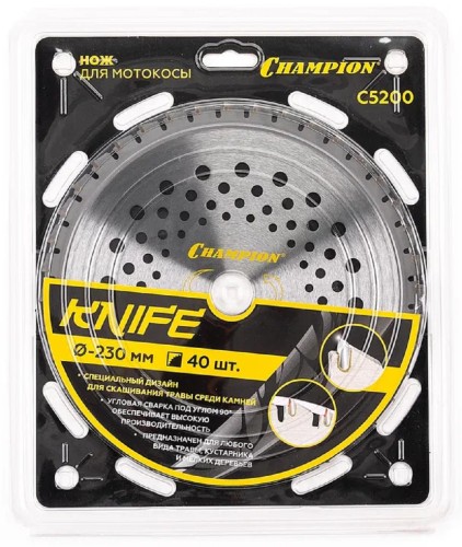 Диск  кустореза CHAMPION Knife 40/230/25,4 (SRM-330ES/SRM-350ES,4605) (C5200) C5200 - изображение 3
