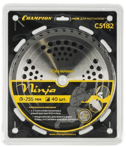 Диск  кустореза CHAMPION Ninja 40/255/25,4 (SRM-330ES/SRM-350ES,4605) (C5182) C5182 - изображение 4