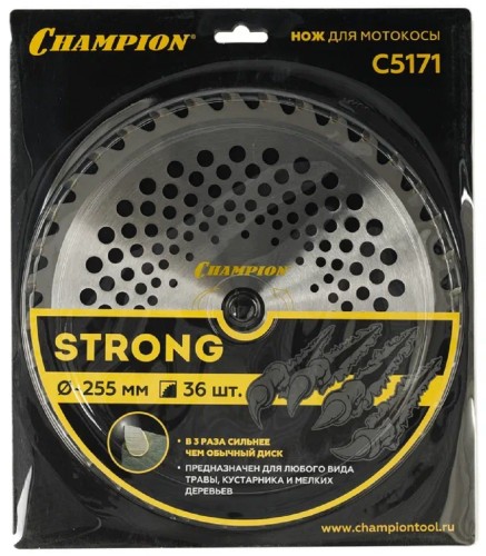 Диск  кустореза CHAMPION Strong 36/255/25,4 (C5171) C5171 - изображение 4