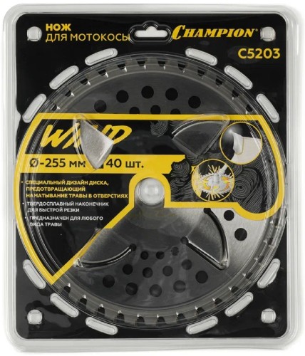 Диск  кустореза CHAMPION Wind 40/255/25,4 (SRM-330ES/SRM-350ES,4605) (C5203) C5203 - изображение 4
