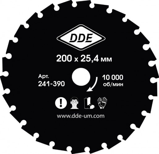 Диск кустореза DDE WOOD CUT твердосплавный (200х25,4/20 мм; 40 зубьев) 241-406 - изображение 2