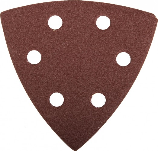 Диск на велюровой основе ЗУБР Мастер треугольник 6 отверстий, р180, 93х93х93мм, 5шт. 35583-180