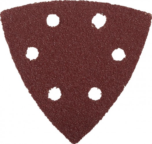 Диск на велюровой основе ЗУБР Мастер треугольник 6 отверстий, р40, 93х93х93мм, 5шт. 35583-040