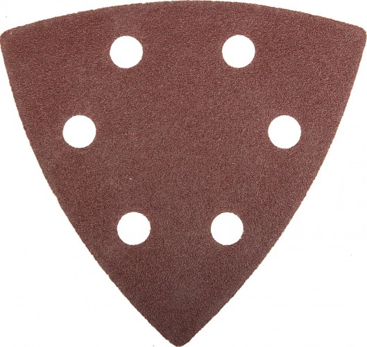 Диск на велюровой основе ЗУБР Мастер треугольник 6 отверстий, р120, 93х93х93мм, 5шт. 35583-120