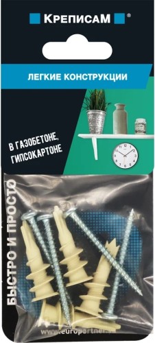 Дюбель для листовых материалов ЕВРОПАРТНЕР 4,5х35 с п/к головой KM 1825 1 - изображение 2