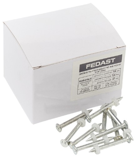Дюбель-гвоздь монтажный FEDAST FD-DN37P8 одиночные по бетону тип dn 37 мм (100 шт./уп) - изображение 4