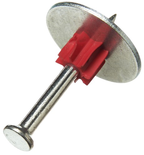 Дюбель-гвоздь монтажный FEDAST FD-DNW38P8 по бетону с шайбой тип dnw (38 мм, 100 шт/уп)