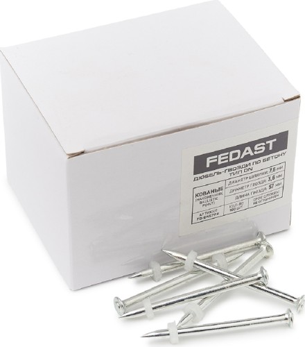 Дюбель-гвоздь монтажный FEDAST FD-DN57P8 одиночные по бетону тип dn 57 мм (100 шт./уп) - изображение 4