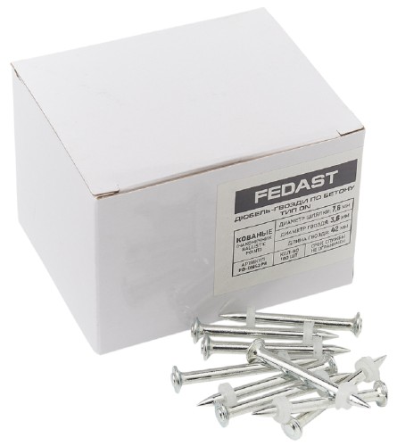 Дюбель-гвоздь монтажный FEDAST FD-DN42P8 одиночные по бетону тип dn 42 мм (100 шт./уп) - изображение 4