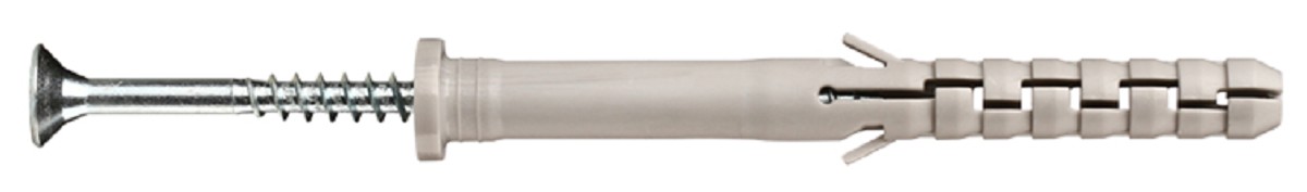 Дюбель гвоздевой с цилиндрической манжетой ЕВРОПАРТНЕР PNDS LK 8x100 (200 шт.) с шурупом 86879