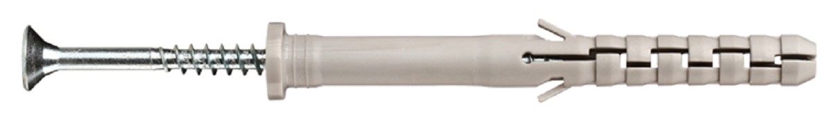 Дюбель гвоздевой с цилиндрической манжетой ЕВРОПАРТНЕР PNDS LK 8x 80 (250 шт.) с шурупом 86878