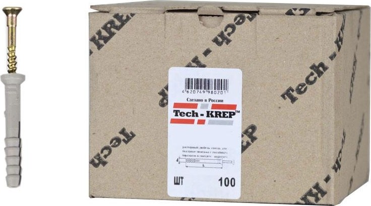 Дюбель гвоздевой Tech-KREP  6 х  80 (уп. 100 шт) потай 154267