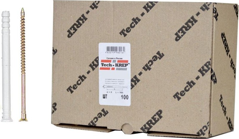 Дюбель гвоздевой Tech-KREP  8 х 100 (уп. 100 шт) потай 154270