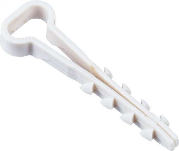 Дюбель-хомут IEK UDH 5х8мм для плоского кабеля нейлон бел. (уп.25шт)  UDH14-05-08-025-K01