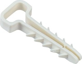 Дюбель-хомут IEK UDH 6х12мм для плоского кабеля нейлон бел. (уп.25шт)  UDH14-06-12-025-K01