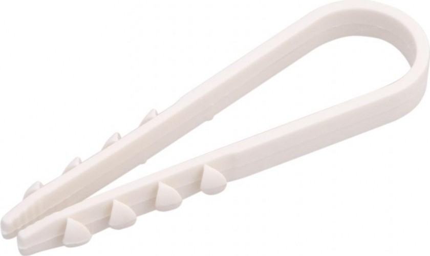 Дюбель-хомут REXANT 5-10 мм, белый нейлоновый упаковка 100 шт. 07-4501