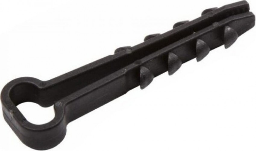 Дюбель-хомут REXANT 5-8 мм, черный нейлоновый прямоугольный упаковка 100 шт. 07-4609