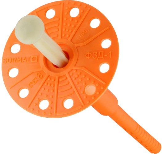 Дюбель изоляционный SORMAT ФЗД-1x255 c металлическим гвоздем (50 шт) FAS5025500