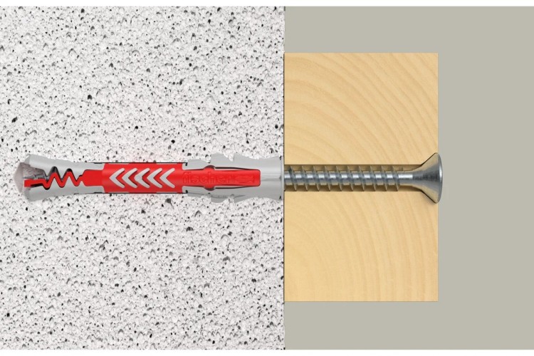 Дюбель универсальный нейлоновый FISCHER DUOPOWER 8X65 с шурупом (уп. 25 шт.) 577269 - изображение 2