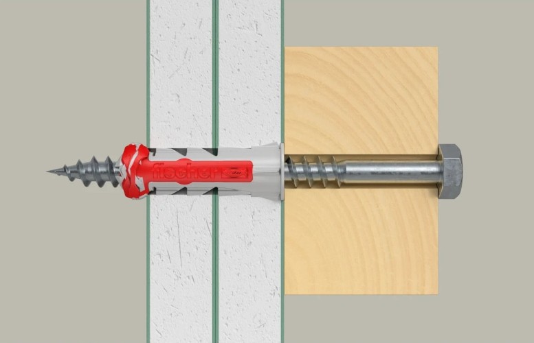 Дюбель универсальный нейлоновый FISCHER DUOPOWER 8x65 с шурупом, 4 шт. 577306 - изображение 5