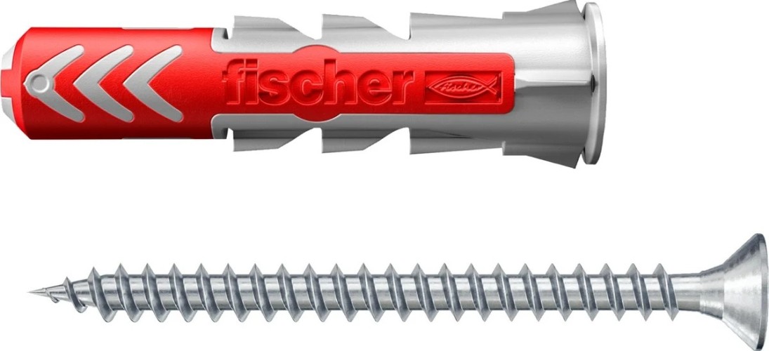 Дюбель универсальный нейлоновый FISCHER DUOPOWER 6x30 с шурупом, 12 шт. 577316 - изображение 3