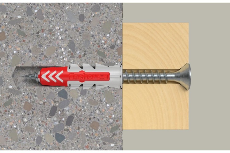 Дюбель универсальный нейлоновый FISCHER DUOPOWER 12X60 с шурупом (уп. 10 шт.) 577273 - изображение 2