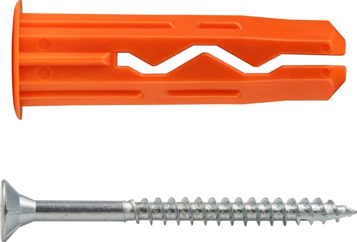 Дюбель универсальный нейлоновый ЕВРОПАРТНЕР MULTI plug 10х40 с шурупом 5x50мм (30 шт.) K2 0489 0