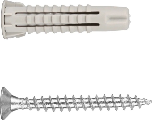 Дюбель универсальный нейлоновый ЕВРОПАРТНЕР PDUN 6 х 30 с шурупом 4,0х35мм (100 шт.) K2 0478 0