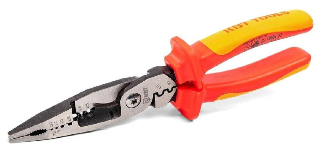 Длинногубцы диэлектрические КВТ многофункциональные 225 мм 89216