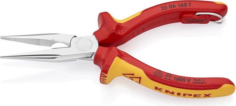 Длинногубцы диэлектрические KNIPEX 2506160T 160 мм с режущими кромками KN-2506160T - изображение 2