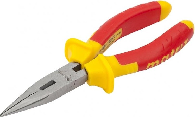 Длинногубцы диэлектрические MATRIX "Insulated" 160 мм, двухкомпонентные рукоятки 17101 17101 - изображение 2