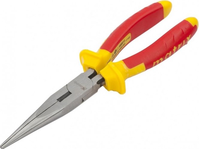 Длинногубцы диэлектрические MATRIX "Insulated" 200 мм, двухкомпонентные рукоятки 17103 17103 - изображение 2