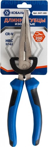 Длинногубцы изогнутые Кобальт 647-185 200 мм - изображение 2