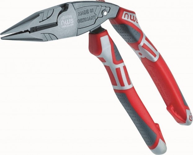 Длинногубцы изогнутые NWS 200 мм, ErgoMulti  покрытие Titan Finish 1406-69-200