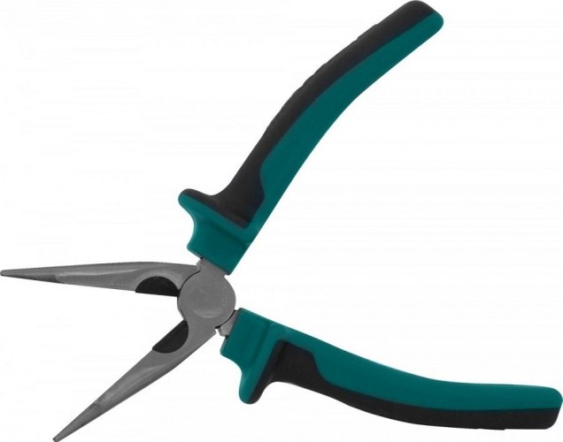 Длинногубцы JONNESWAY P1218 изогнутые с двухкомпонентными рукоятками, 200 мм 049415 - изображение 2