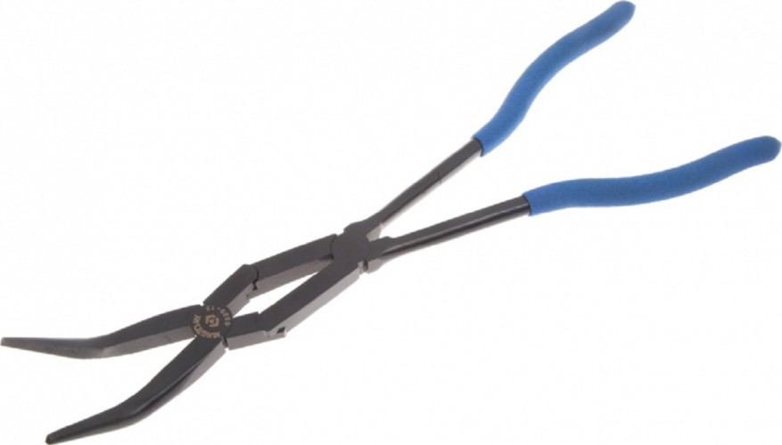 Длинногубцы KING TONY 6339-13C тонконосые 340 мм, загнутые, двойной шарнир