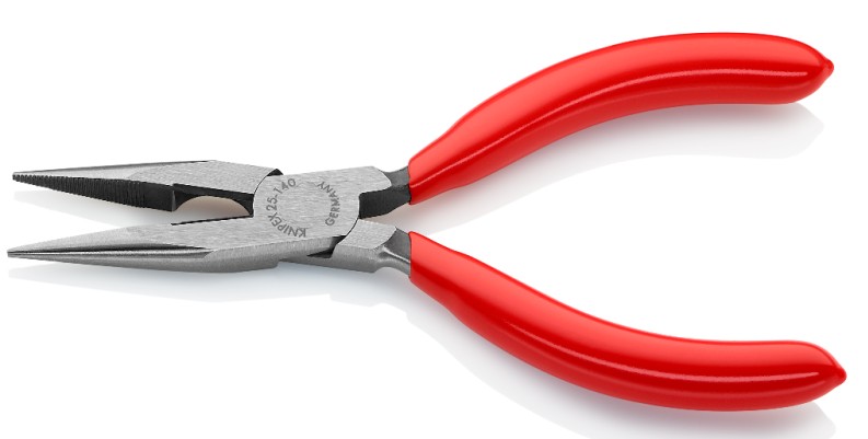 Длинногубцы KNIPEX KN-2501140SB с режущими кромками, 140 мм