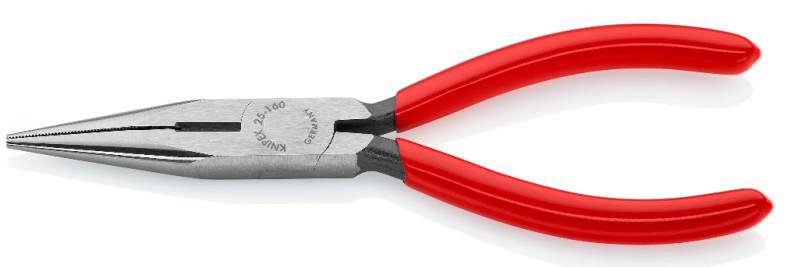 Длинногубцы KNIPEX KN-2501160SB с режущими кромками, 160 мм