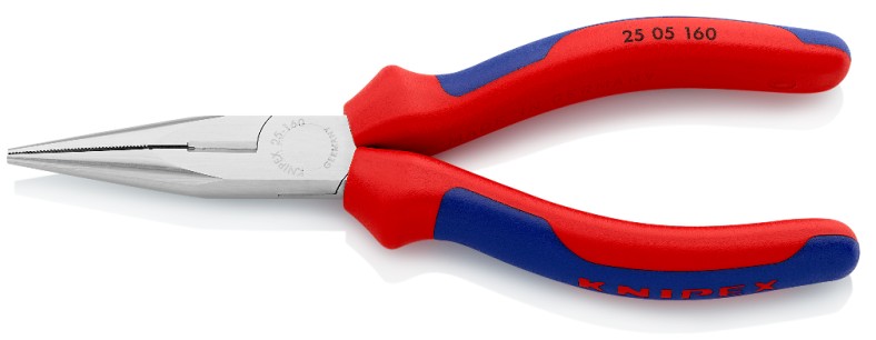 Длинногубцы KNIPEX KN-2505160SB с режущими кромками, 160 мм