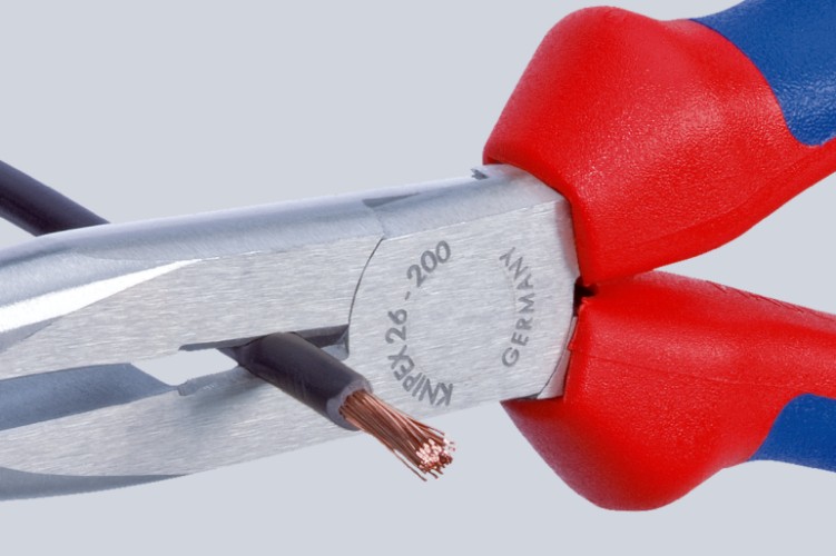 Длинногубцы KNIPEX KN-2611200SB с режущими кромками, 200 мм - изображение 2