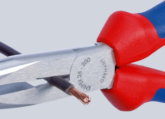 Длинногубцы KNIPEX KN-2625200SB с режущими кромками, губки 40°, 200 мм - изображение 2