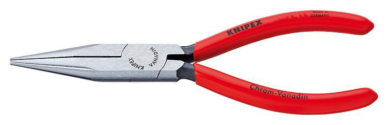 Длинногубцы KNIPEX KN-3021140SB плоскокруглые рифленные губки 42 мм, длина 140 мм